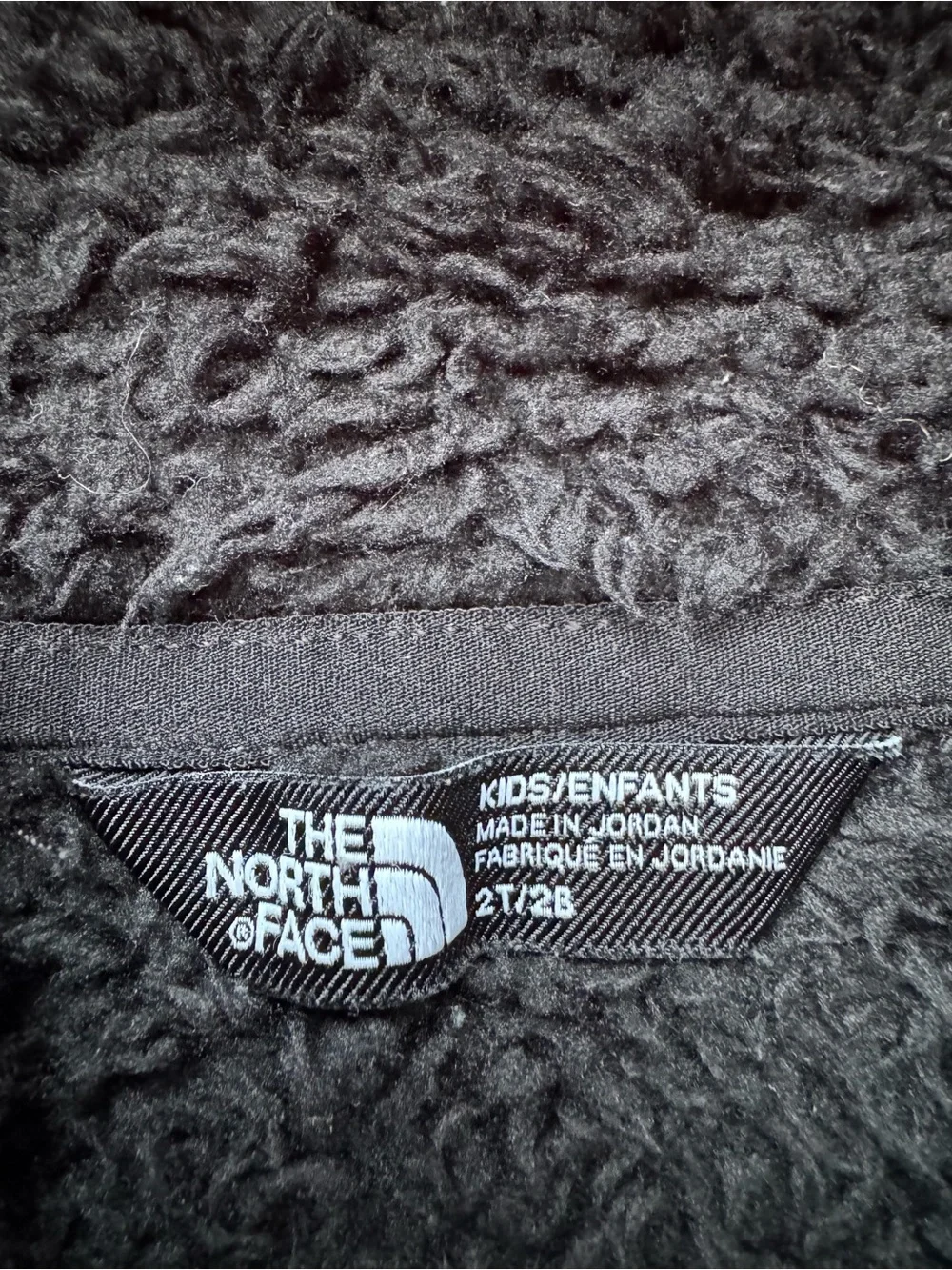 The North Face Black Sherpa Fleece Zip Hoodie Toddler Size 2T Cozy Full Zip
